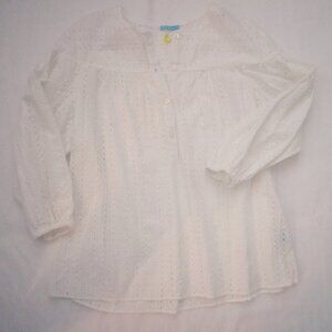 J. McLaughlin Eyelet top, Sz L